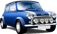 Blue Mini Cooper